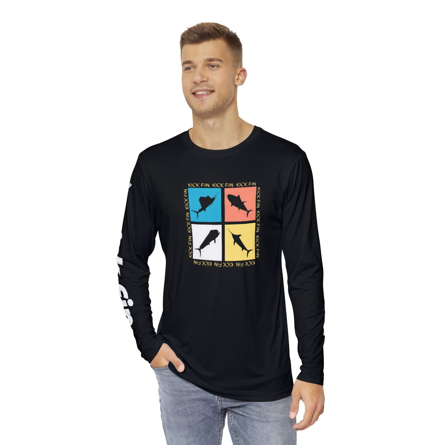 The Fin-Tastic Four Lightweight Moisture Wicking Long Sleeve Fishing T-Shirt