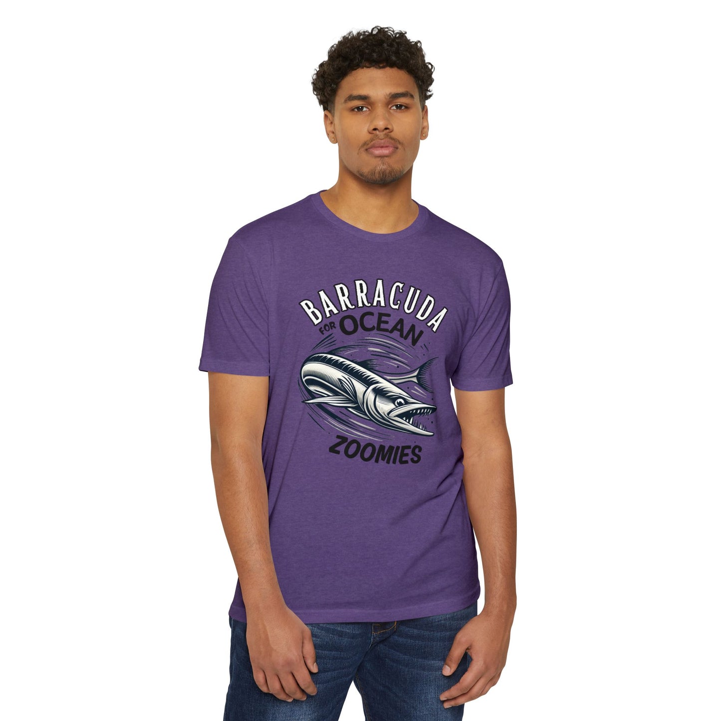 Barracuda For Ocean Zoomies CVC Jersey Funny Fishing T-shirt