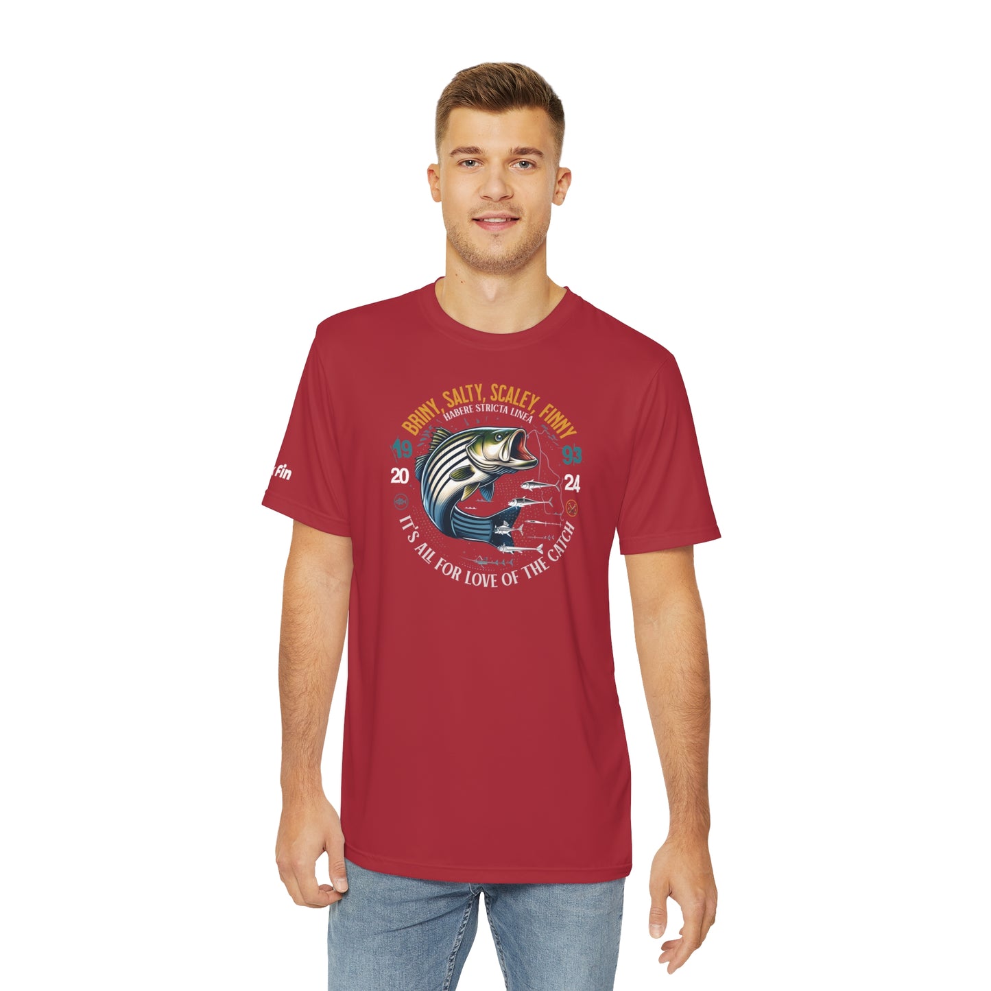 Briny, Salty, Scaly, Finny Lightweight Funny Performance Fishing T-Shirt