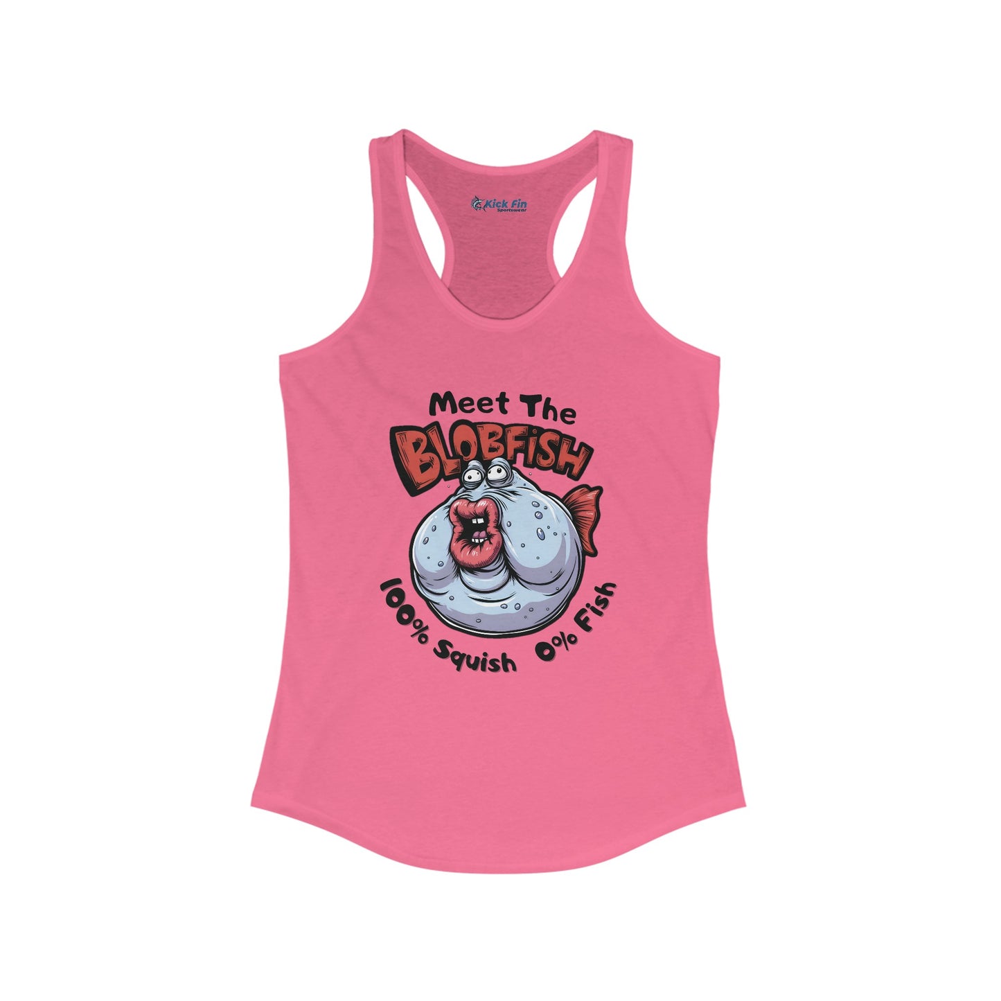 Meet The Blobfish Women's Slim Fitting Lightweight Racerback Fishing Tank Top