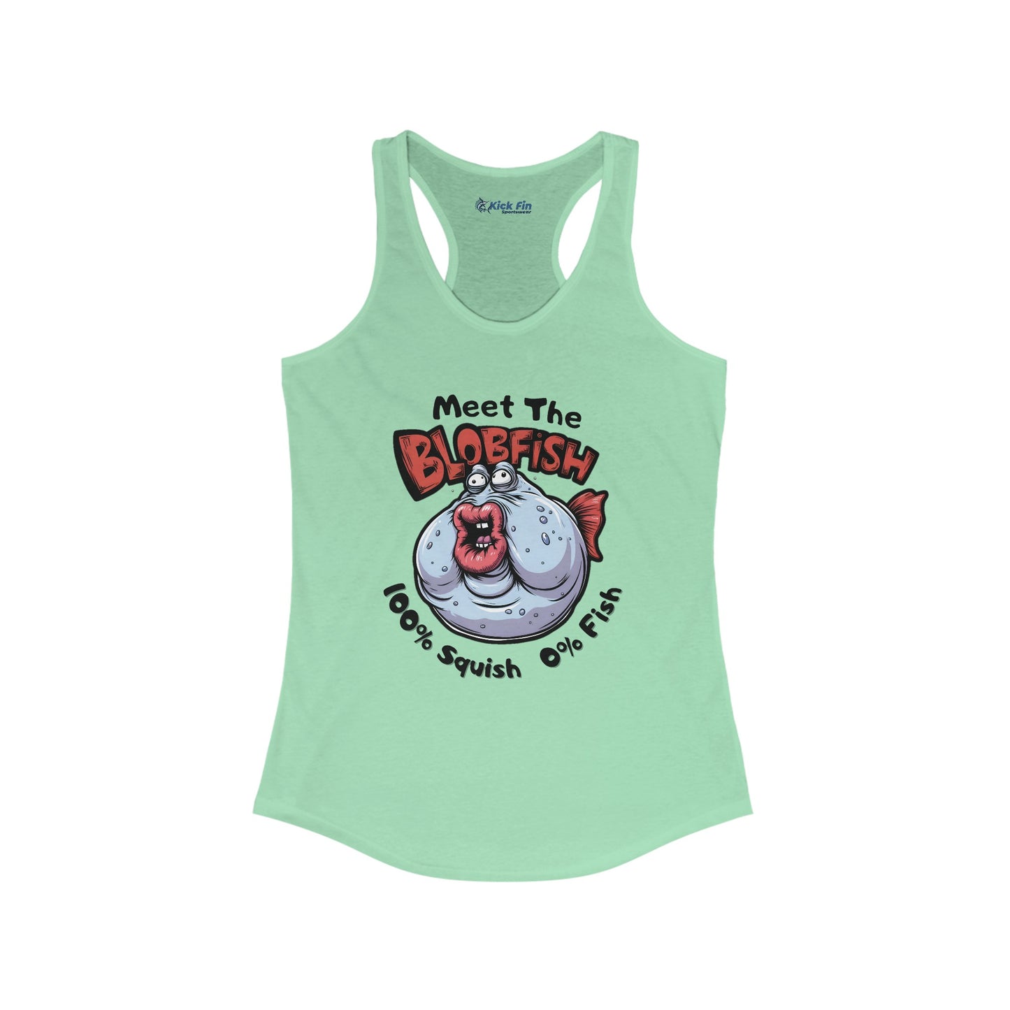 Meet The Blobfish Women's Slim Fitting Lightweight Racerback Fishing Tank Top
