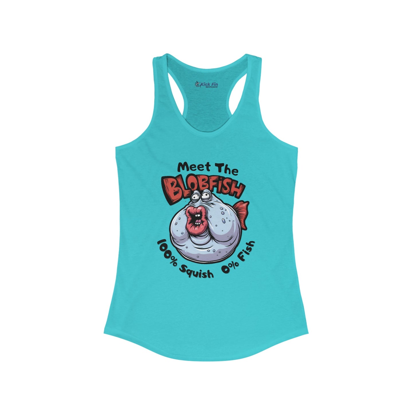 Meet The Blobfish Women's Slim Fitting Lightweight Racerback Fishing Tank Top