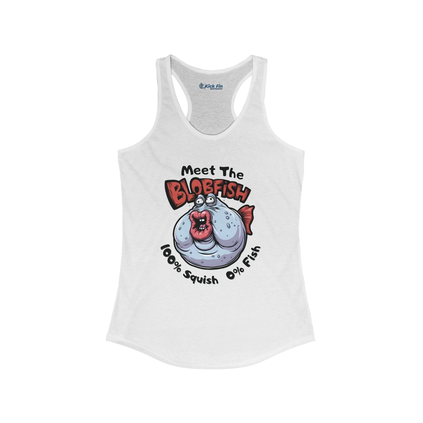 Meet The Blobfish Women's Slim Fitting Lightweight Racerback Fishing Tank Top