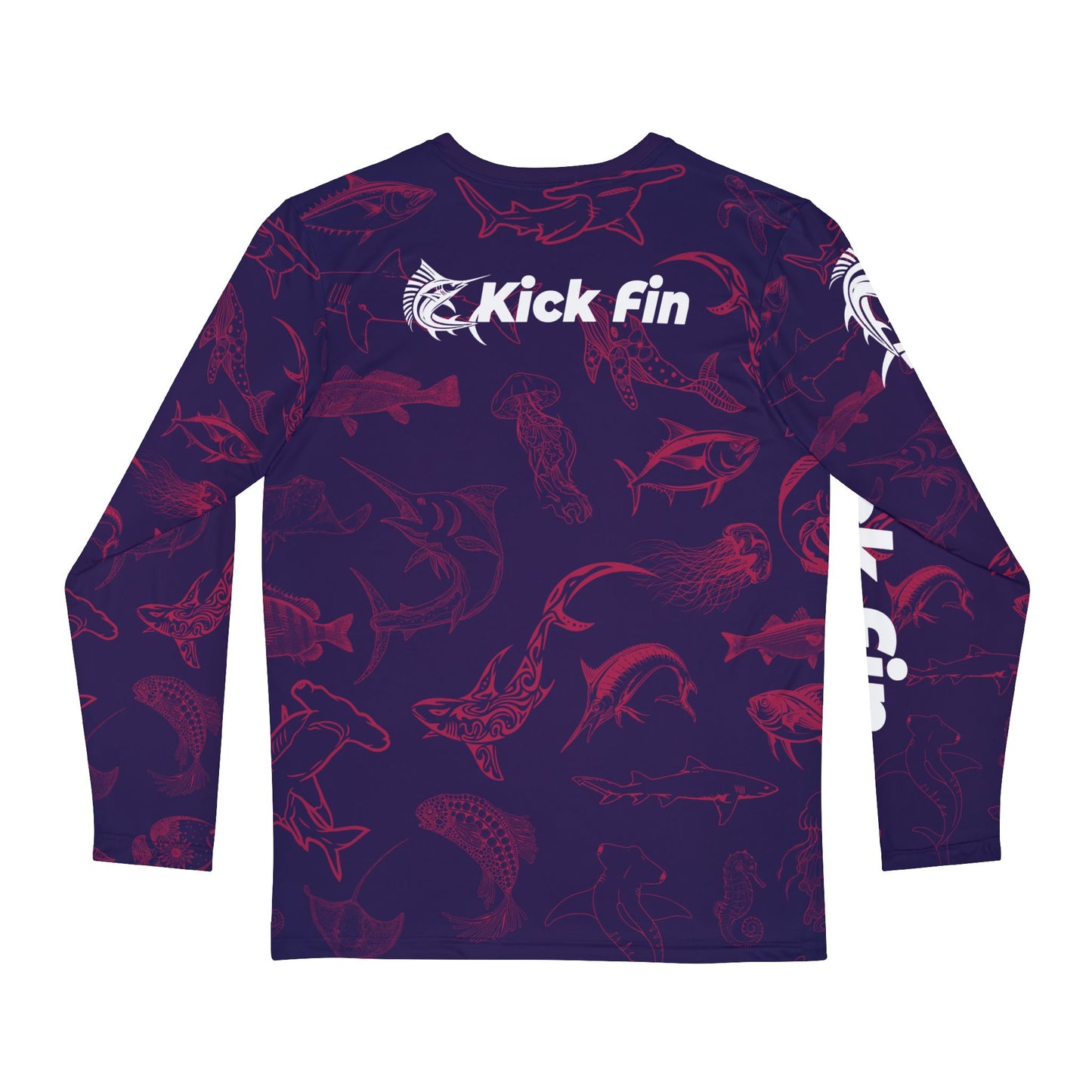The Saltwater Safari Lightweight Moisture Wicking Fishing Long Sleeve T-Shirt - Deep Indigo