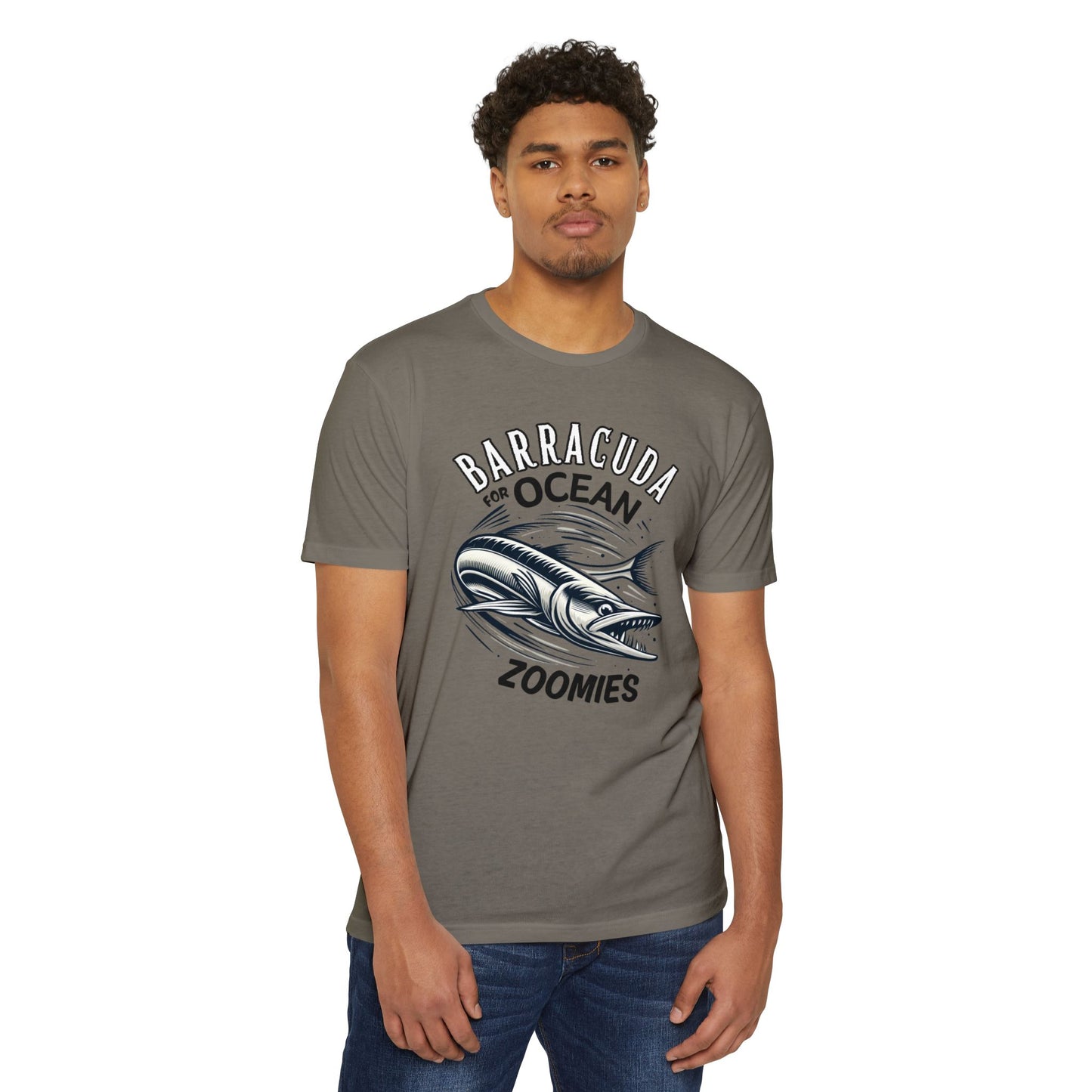 Barracuda For Ocean Zoomies CVC Jersey Funny Fishing T-shirt