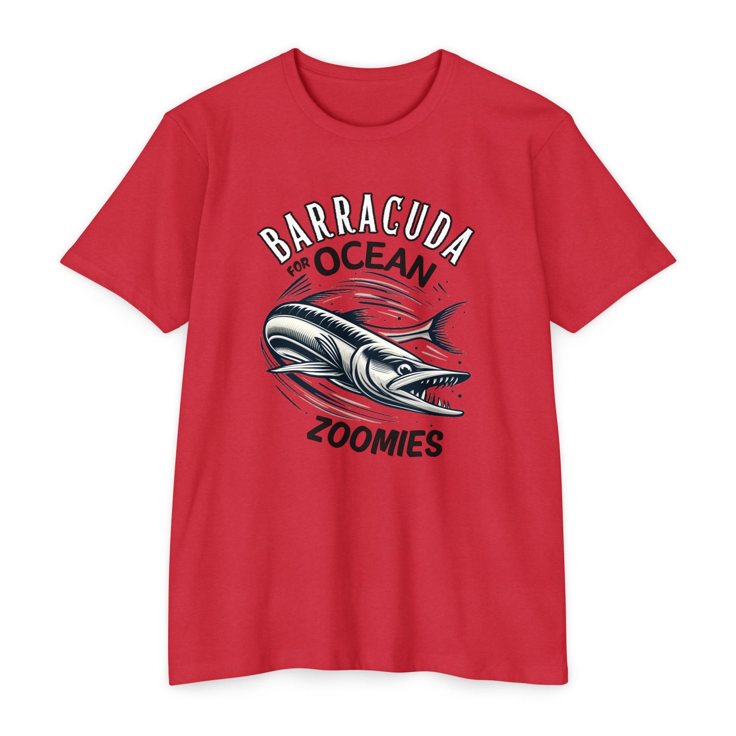 Barracuda For Ocean Zoomies CVC Jersey Funny Fishing T-shirt