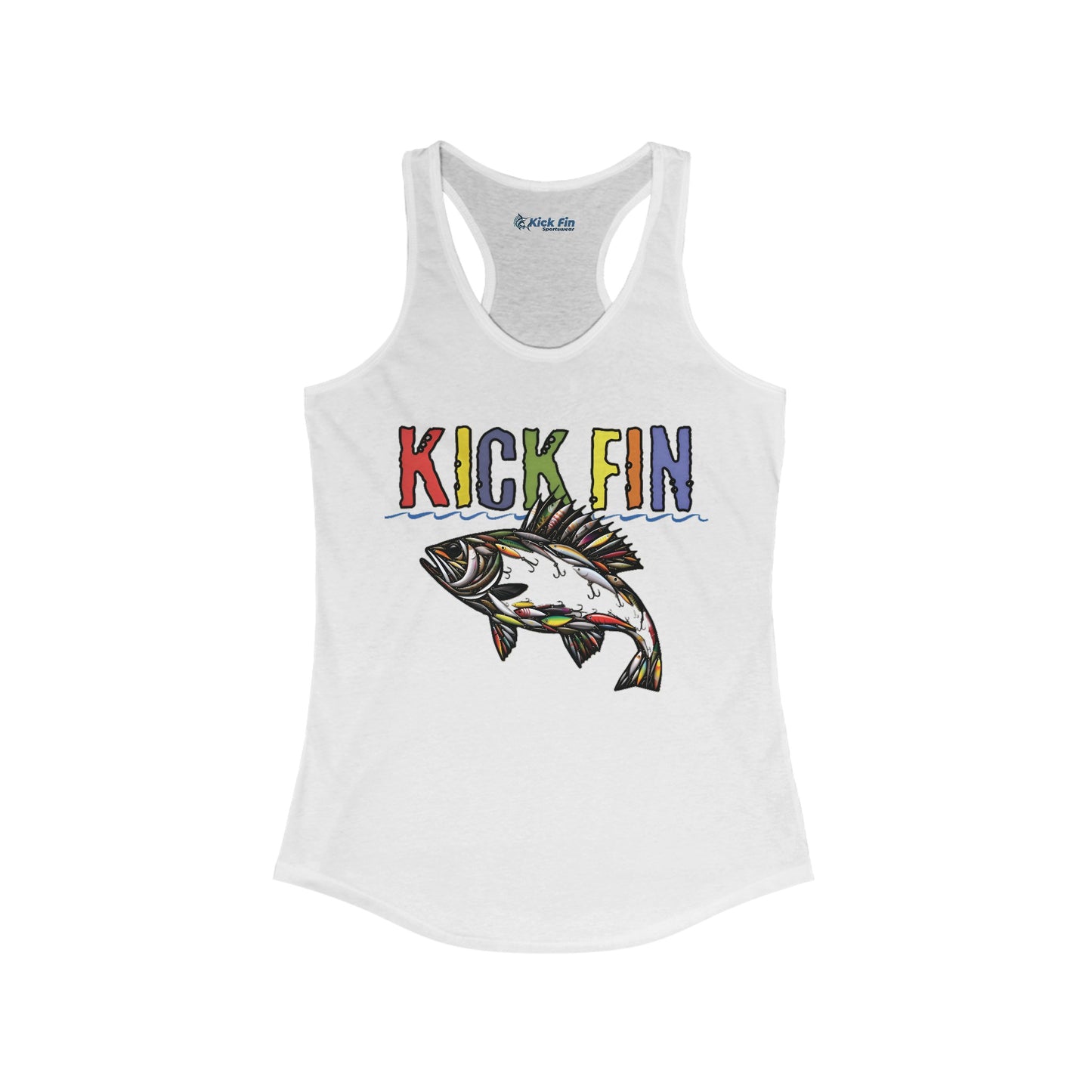 Lure Fish Women's Slim Fitting Lightweight Racerback Fishing Tank Top