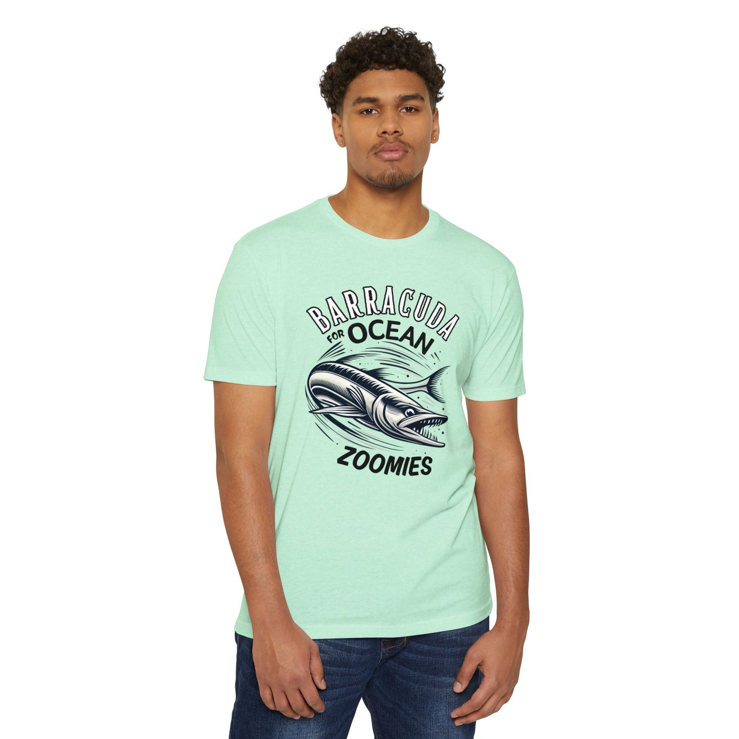 Barracuda For Ocean Zoomies CVC Jersey Funny Fishing T-shirt