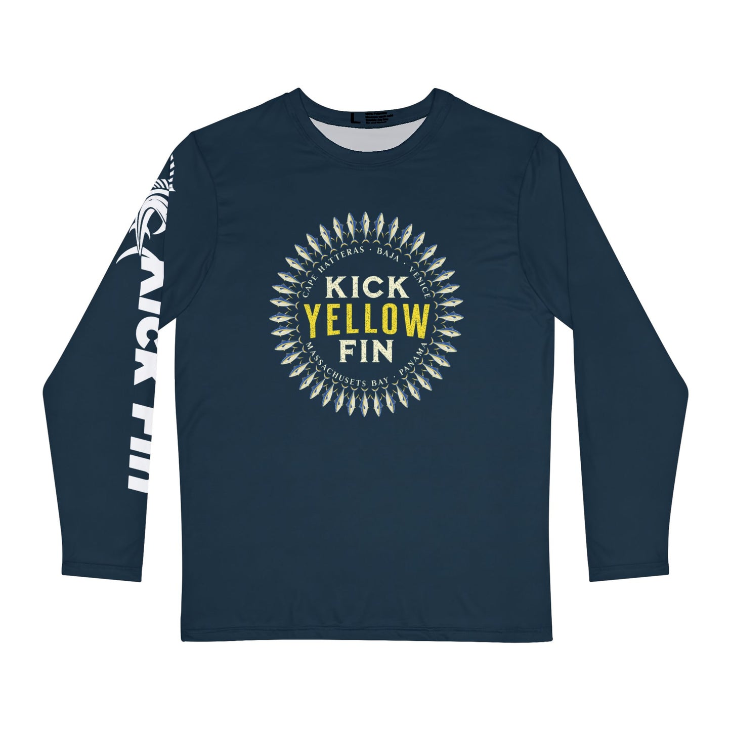 Kick Yellow Fin Lightweight Moisture Wicking Fishing Long Sleeve T-Shirt