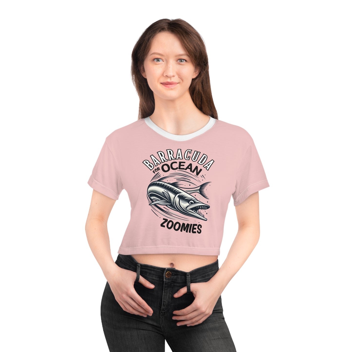 Barracuda Zoomies Fishing Crop Top Tee
