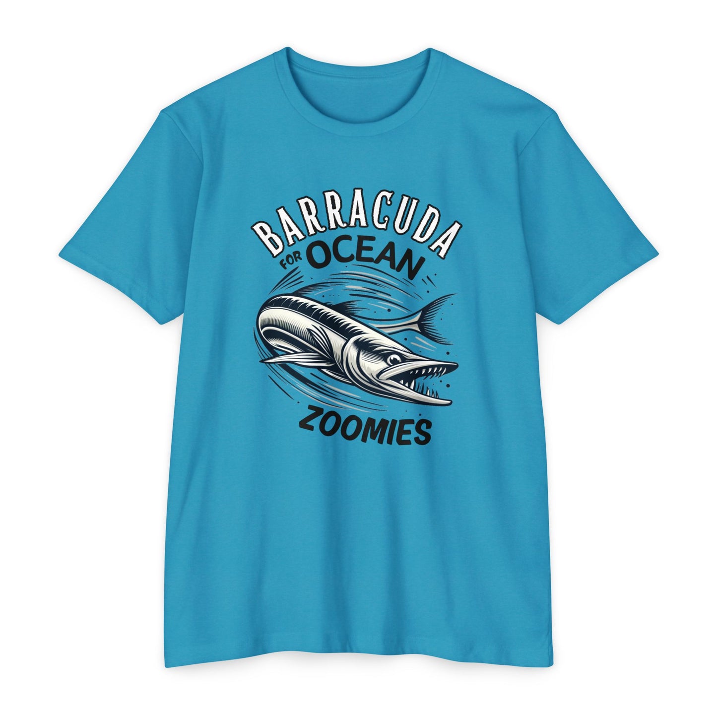 Barracuda For Ocean Zoomies CVC Jersey Funny Fishing T-shirt