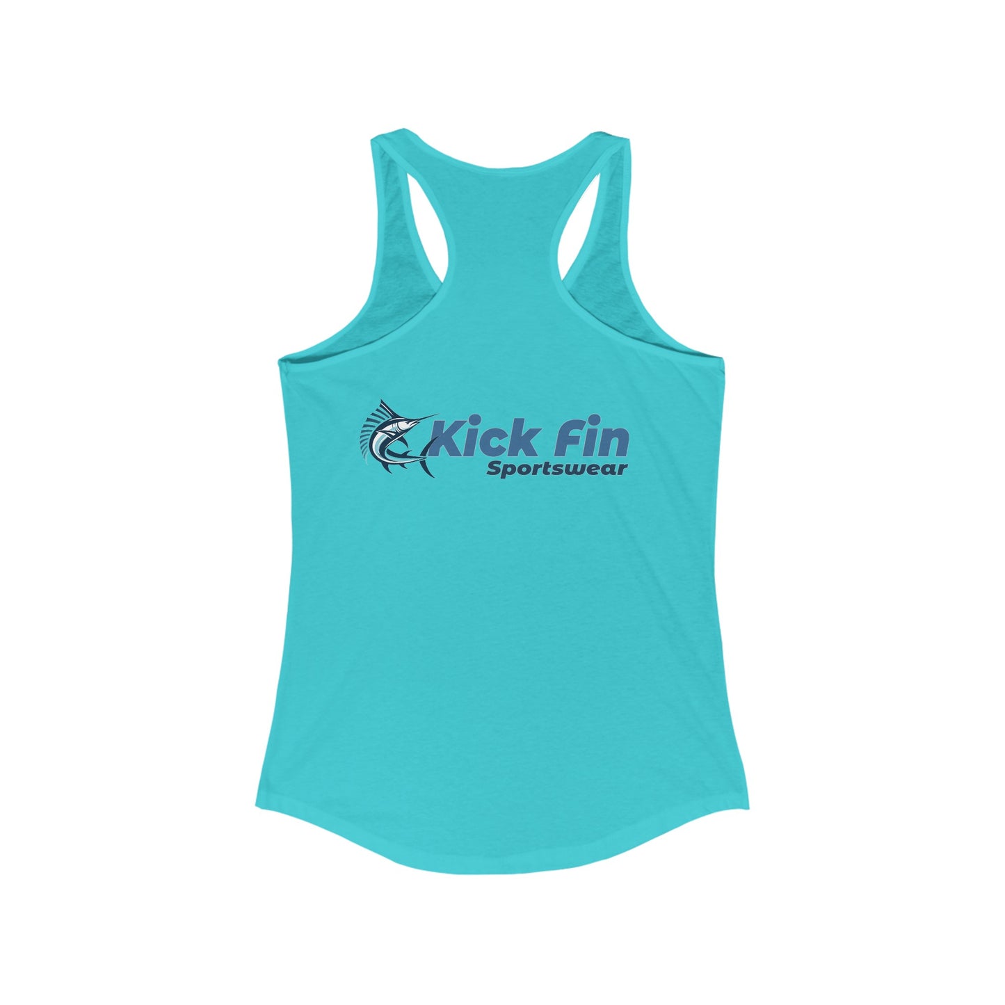 Catch and Release The Fish Version of DejaVu Women's Slim Fitting Lightweight Racerback Fishing Tank Top