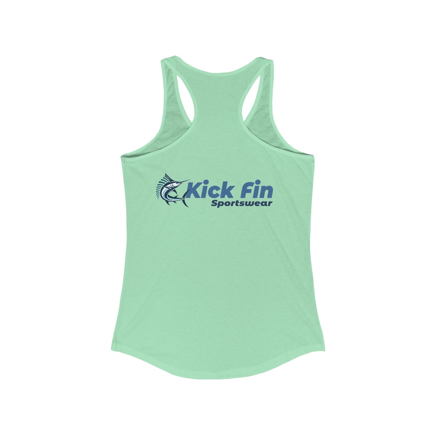 Catch and Release The Fish Version of DejaVu Women's Slim Fitting Lightweight Racerback Fishing Tank Top