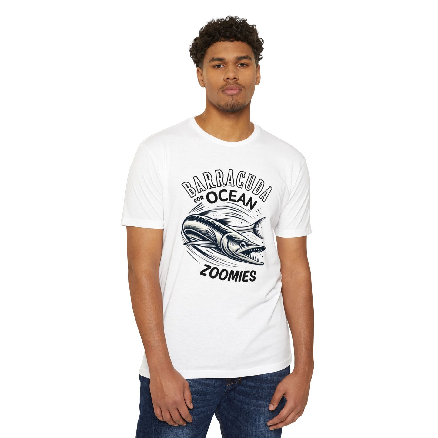 Barracuda For Ocean Zoomies CVC Jersey Funny Fishing T-shirt