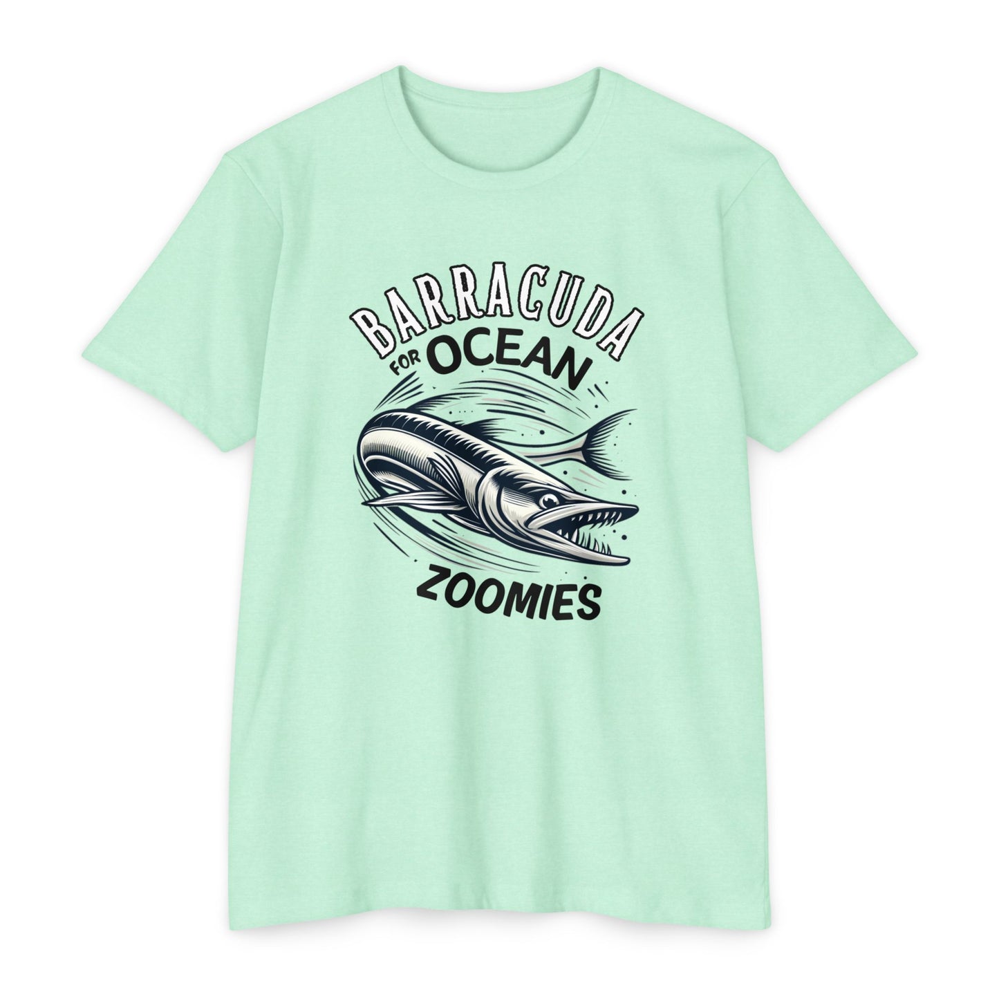 Barracuda For Ocean Zoomies CVC Jersey Funny Fishing T-shirt