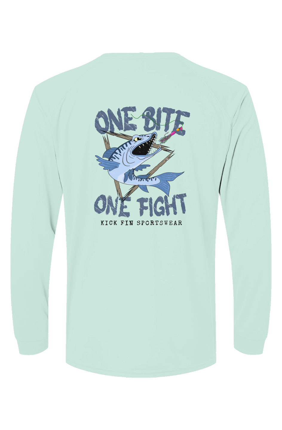 One Bite One Fight - Islander Long Sleeve UPF 50 Moisture Wicking T-Shirt