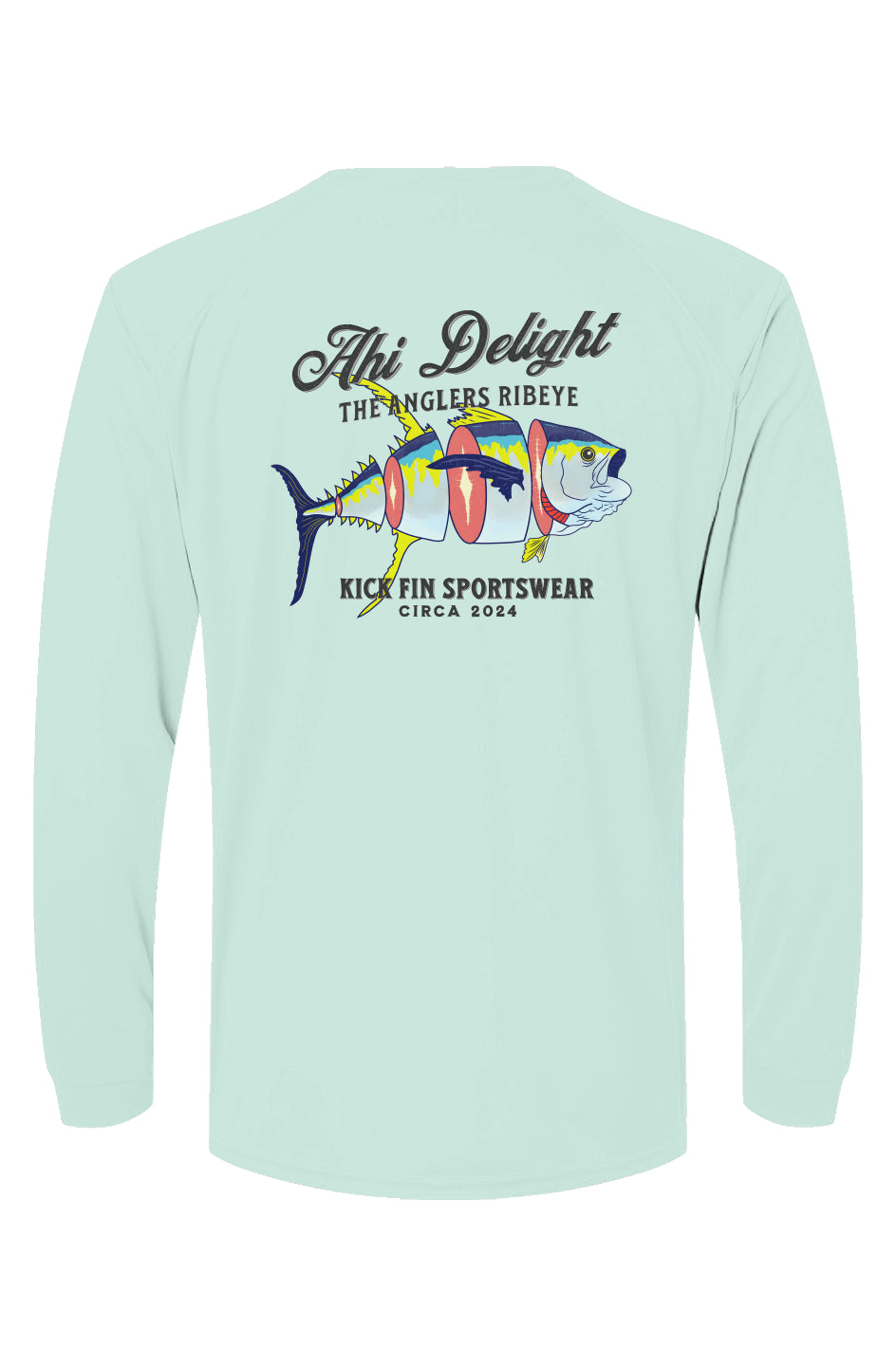Ahi Delight - Islander Long Sleeve UPF 50 Moisture Wicking T-Shirt