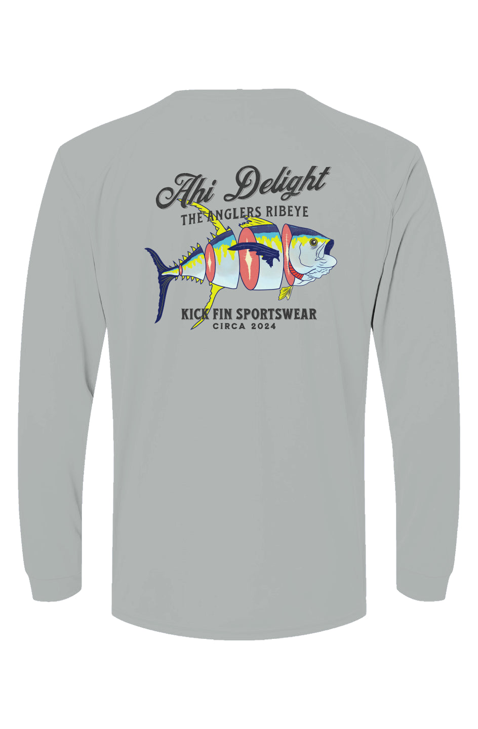Ahi Delight - Islander Long Sleeve UPF 50 Moisture Wicking T-Shirt
