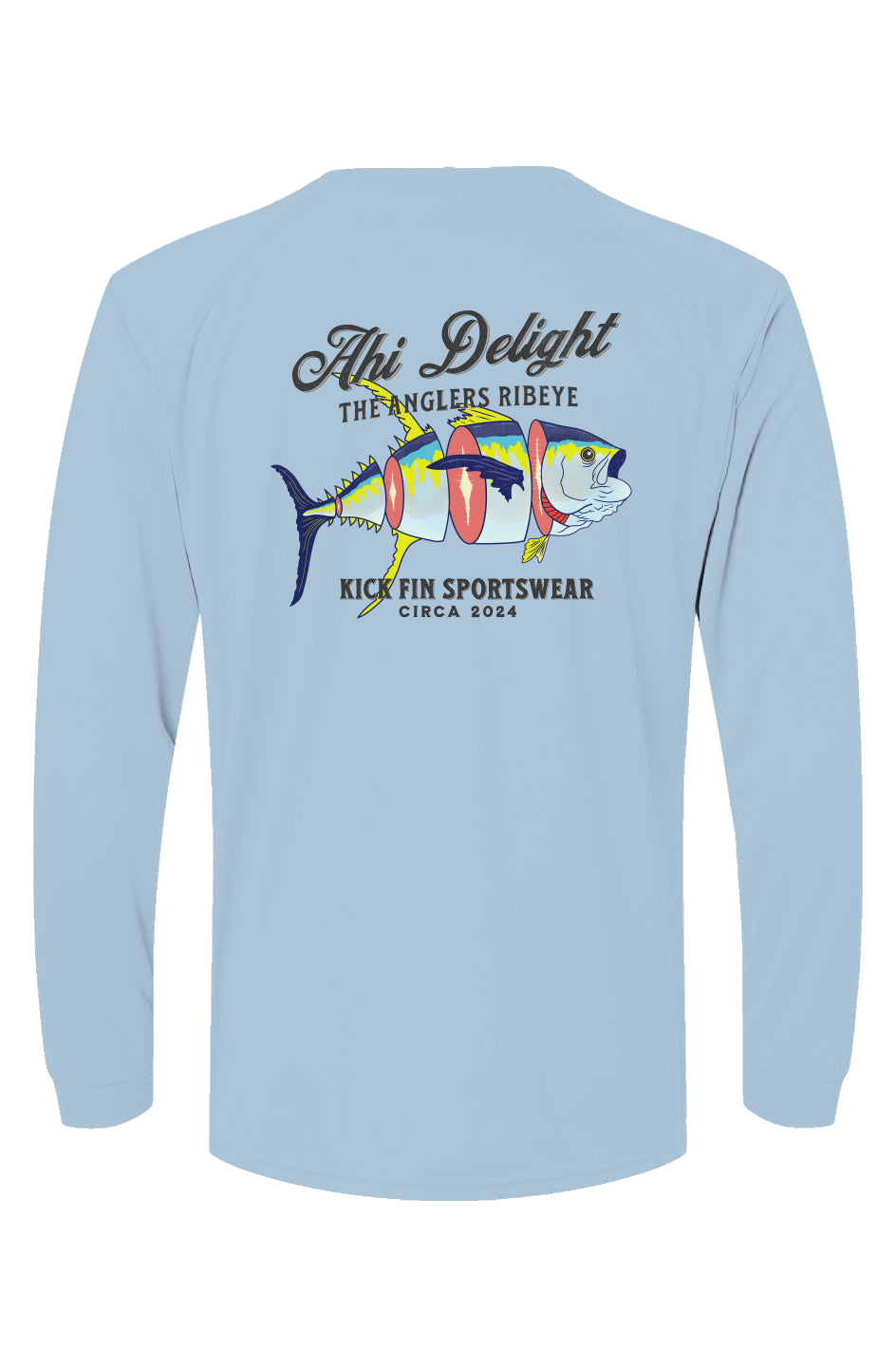 Ahi Delight - Islander Long Sleeve UPF 50 Moisture Wicking T-Shirt