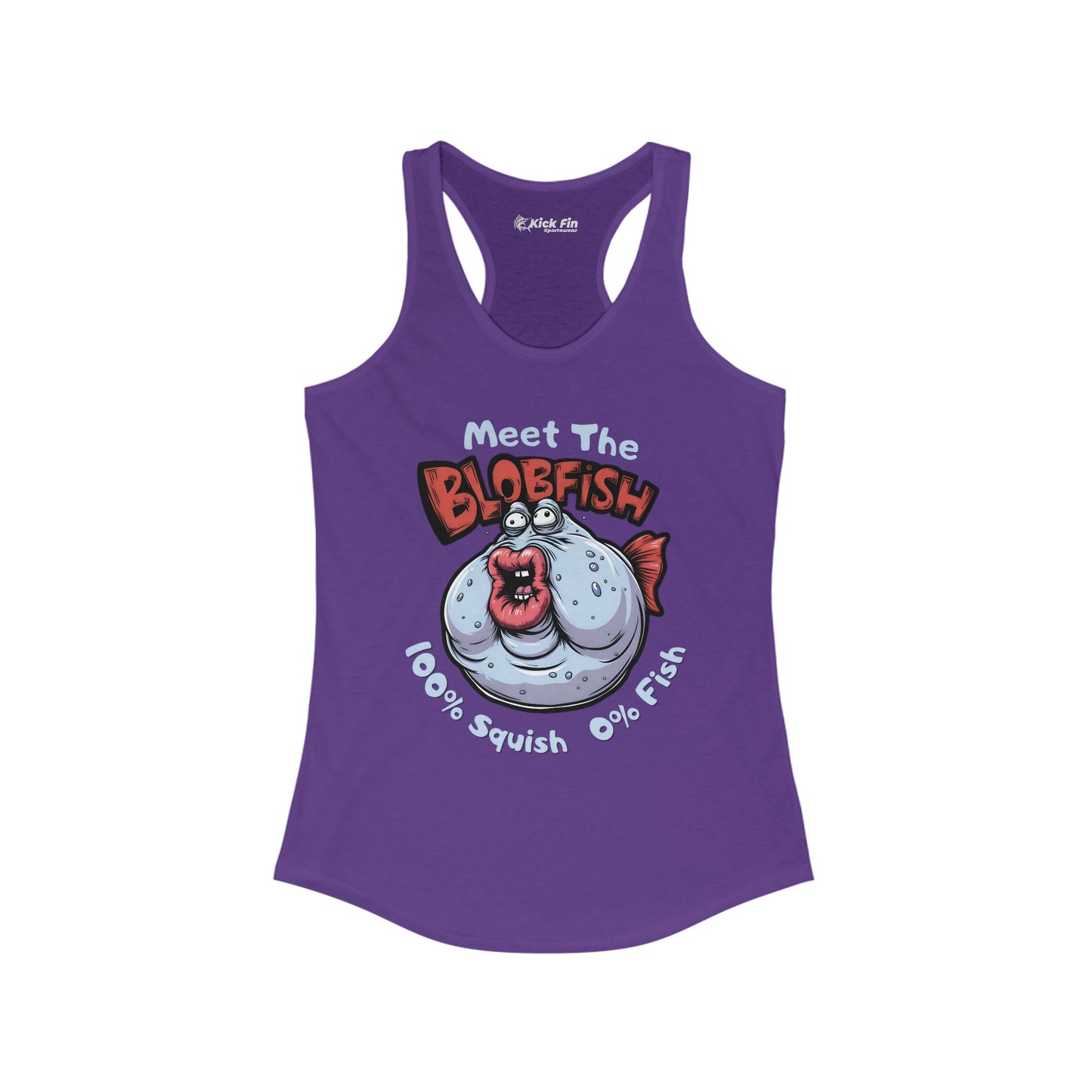 Meet The Blobfish Women's Slim Fitting Lightweight Racerback Fishing Tank Top