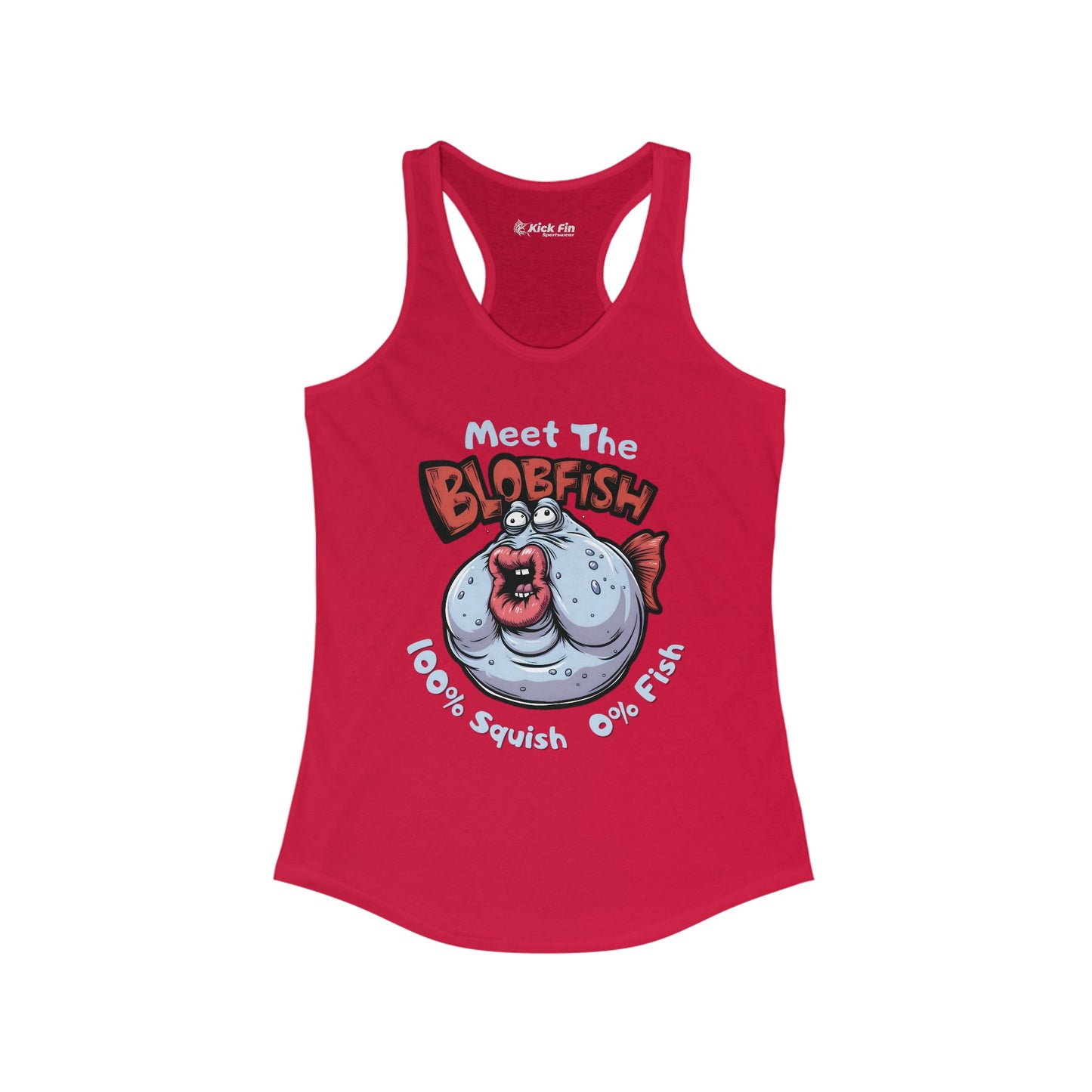 Meet The Blobfish Women's Slim Fitting Lightweight Racerback Fishing Tank Top