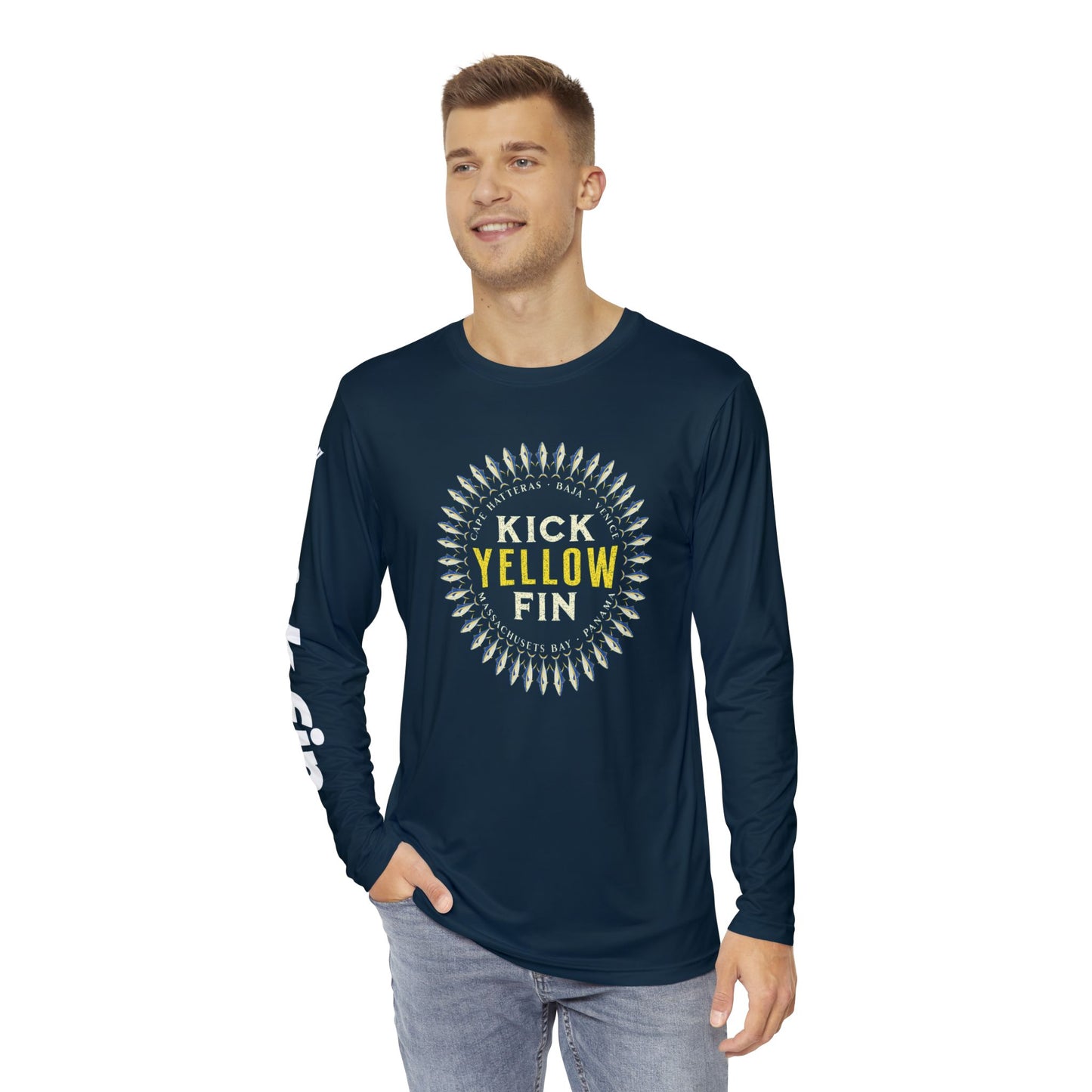Kick Yellow Fin Lightweight Moisture Wicking Fishing Long Sleeve T-Shirt