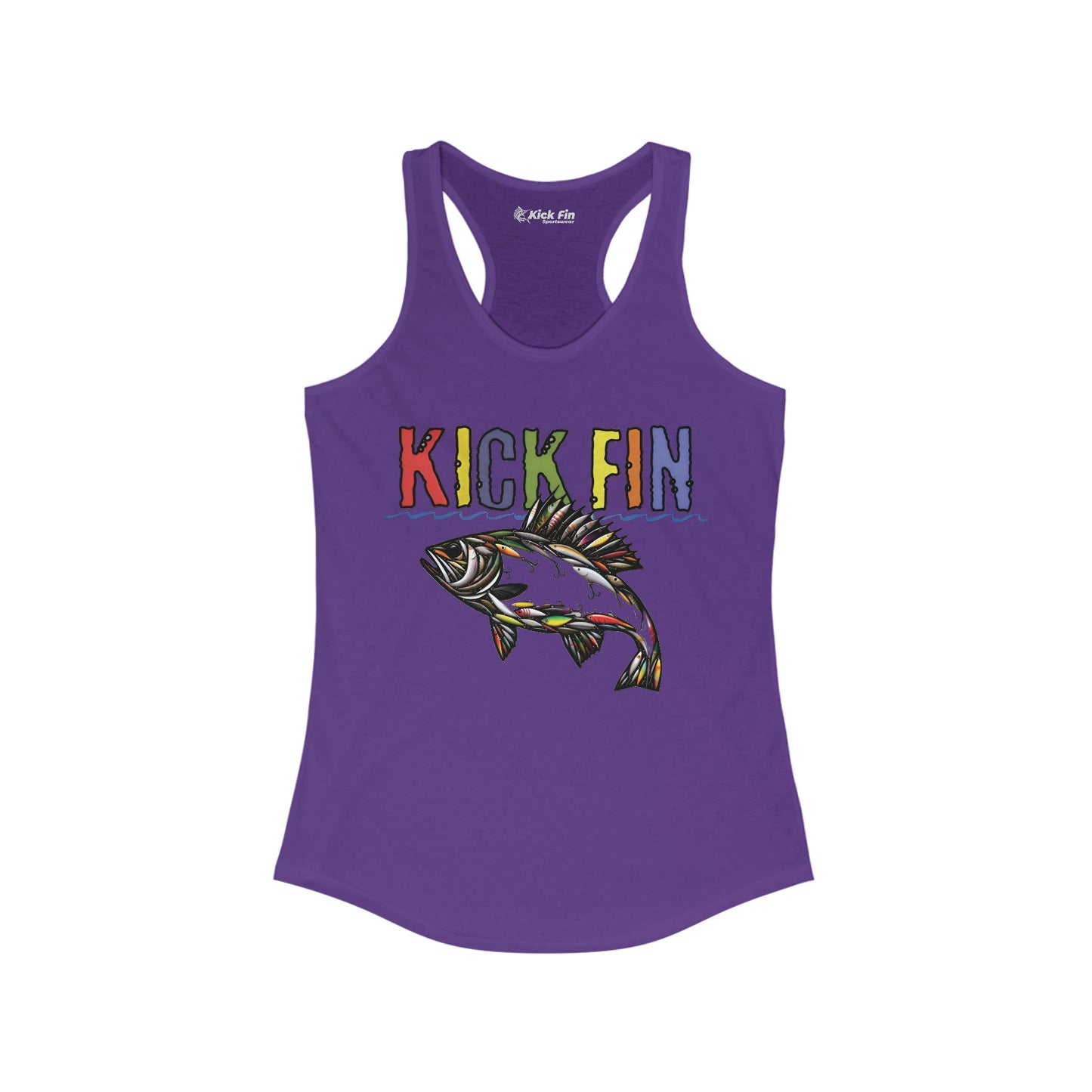 Lure Fish Women's Slim Fitting Lightweight Racerback Fishing Tank Top