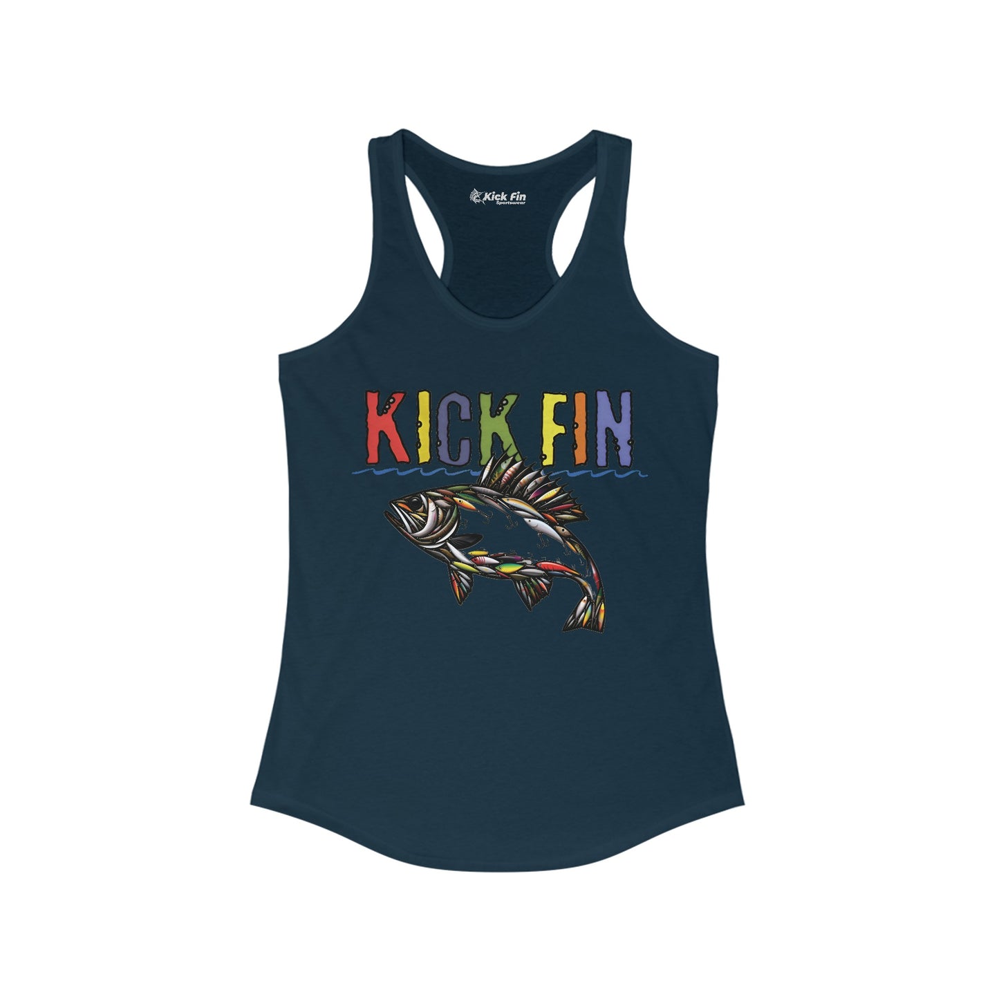 Lure Fish Women's Slim Fitting Lightweight Racerback Fishing Tank Top