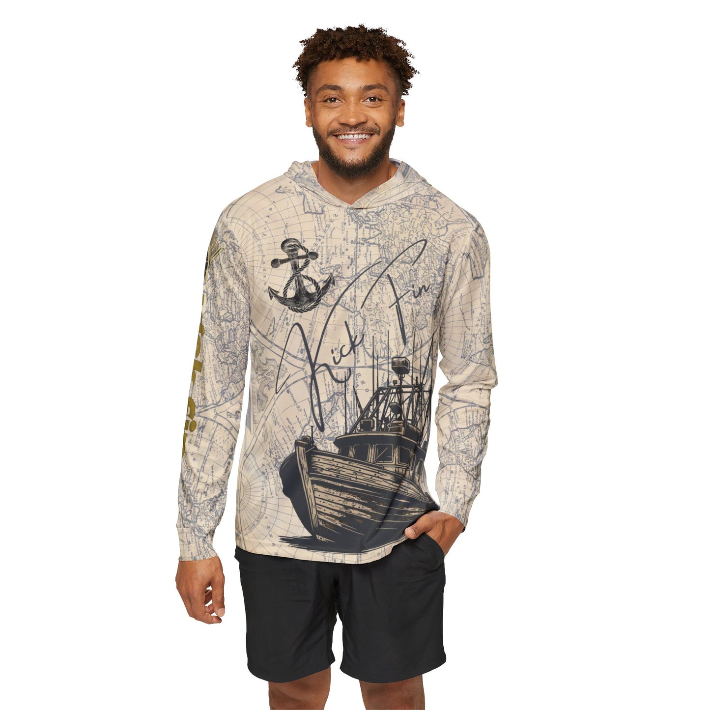 The Nautical Navigator Hooked & Hooded Warm Up Performance Fishing Hoodie