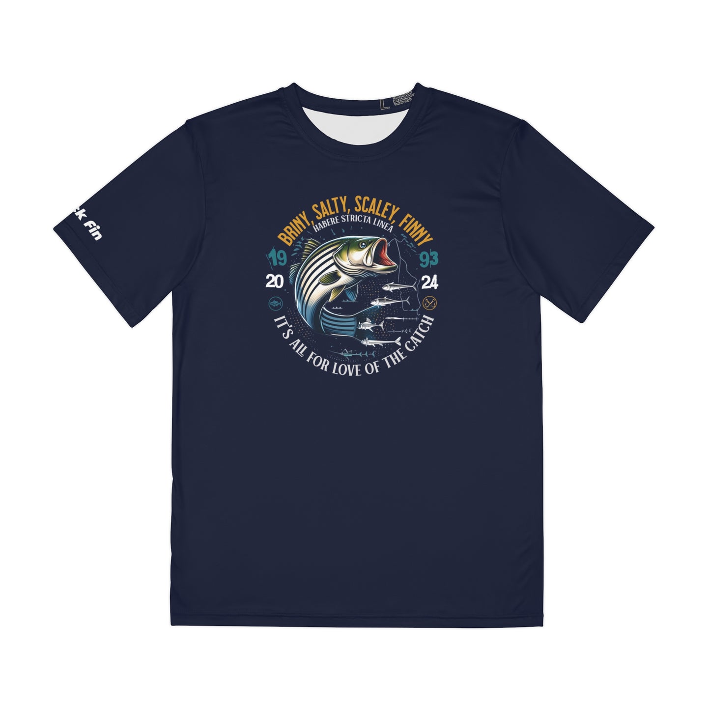 Briny, Salty, Scaly, Finny Lightweight Funny Performance Fishing T-Shirt