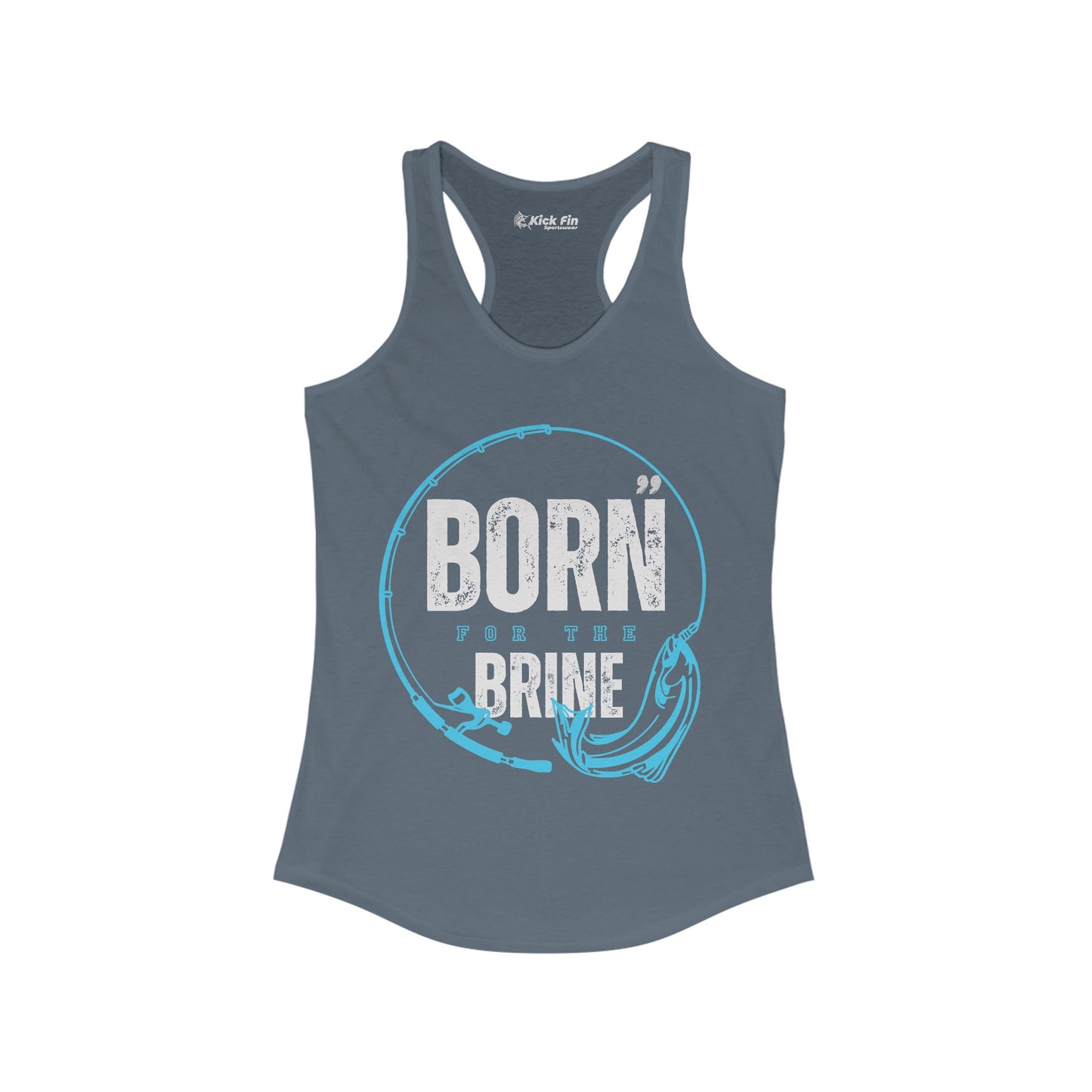 Born For The Brine Women's Slim Fitting Lightweight Racerback Fishing Tank Top