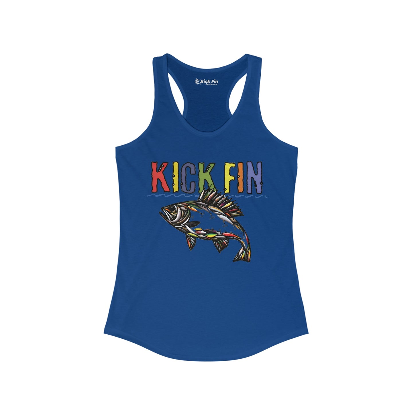 Lure Fish Women's Slim Fitting Lightweight Racerback Fishing Tank Top