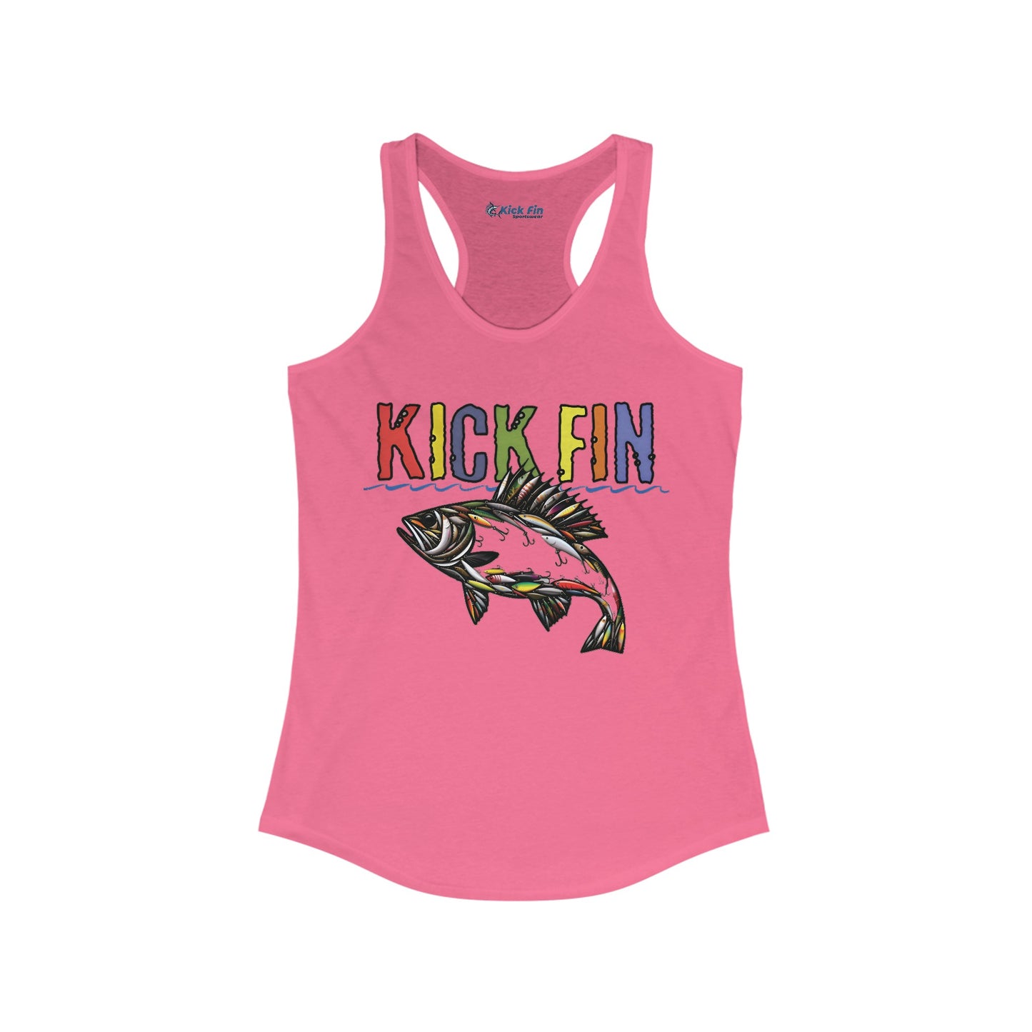 Lure Fish Women's Slim Fitting Lightweight Racerback Fishing Tank Top