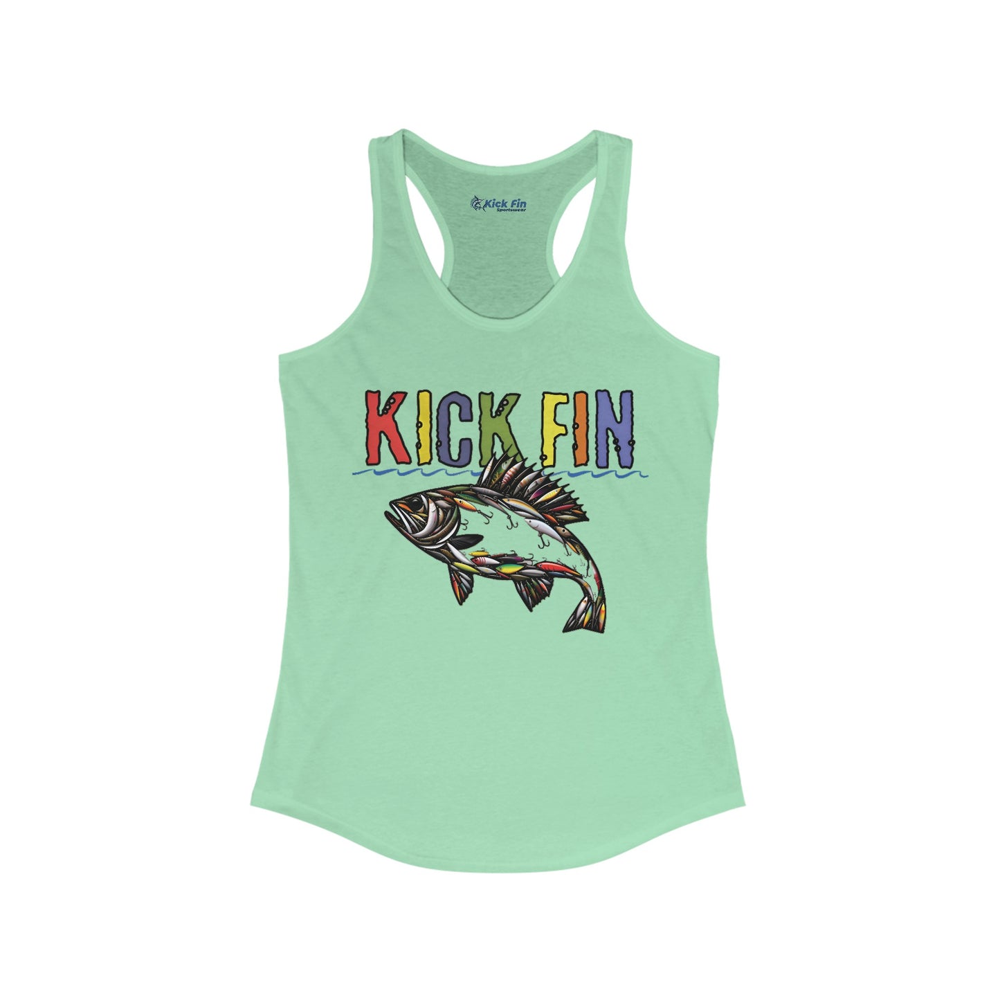 Lure Fish Women's Slim Fitting Lightweight Racerback Fishing Tank Top